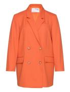 Slfmynella Relaxed Blazer Curve Blazers Double Breasted Blazers Orange...