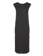 Modal Slit Dress Polvipituinen Mekko Black Mango