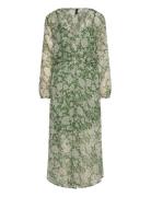 Midi Printed Dress Polvipituinen Mekko Green Mango
