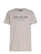 Big Hilfiger Tee Tops T-shirts Short-sleeved Grey Tommy Hilfiger