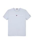 U Corp Logo Ess Tee Ss Tops T-shirts Short-sleeved Blue Tommy Hilfiger