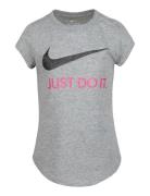 Nike Swoosh "Just Do It" Tee Sport T-shirts Short-sleeved Grey Nike