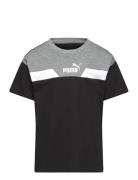 Puma Power Colorblock Tee B Tops T-shirts Short-sleeved Black PUMA