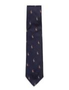 Polo Pony Silk Repp Narrow Tie Solmio Kravatti Blue Polo Ralph Lauren