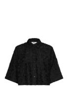 Objdivii Oz 3/4 Shirt 135 Tops Shirts Short-sleeved Black Object