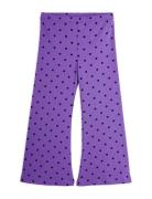 Polka Dot Flared Trousers Bottoms Trousers Purple Mini Rodini