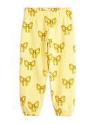 Bow Aop Sweatpants Bottoms Sweatpants Yellow Mini Rodini