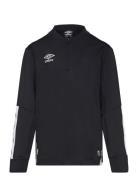 Ux Elite Half Zip Jr Tops T-shirts Long-sleeved T-shirts Black Umbro