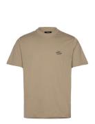 Cotton Jersey Frode Emb Logo Tee Tops T-shirts Short-sleeved Beige Mad...