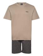 Relax Short Set Pyjama Beige BOSS