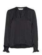 Mschminara Maluca Top Tops Blouses Long-sleeved Black MSCH Copenhagen