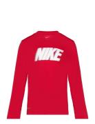 Nl-Dri-Fit L/S Top Tops T-shirts Long-sleeved T-shirts Red Nike