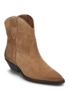 Jasmin Suede Shoes Boots Ankle Boots Ankle Boots With Heel Brown Pavem...