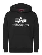 Basic Hoody Carbon Tops Sweat-shirts & Hoodies Hoodies Black Alpha Ind...