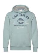 Hoodie With Print Tops Sweat-shirts & Hoodies Hoodies Blue Tom Tailor