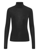 Niniagz Wool Rollneck Noos Tops Knitwear Turtleneck Black Gestuz