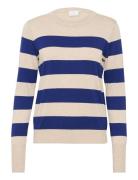 Kalizza Striped Knit Pullover Tops Knitwear Jumpers Navy Kaffe