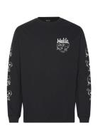 Brokenhearted Long Sleeve Tops T-shirts Long-sleeved Black Makia