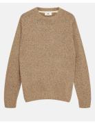 Aksune Space Yarn Crew Neck Tops Knitwear Round Necks Beige Anerkjendt