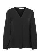 Rindaiw Blouse Tops Blouses Long-sleeved Black InWear