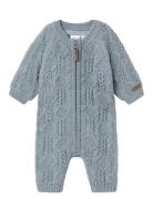 Nbmwrilla Wool Ls Knit Suit Pitkähihainen Body Blue Name It