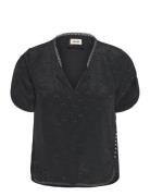 Tiffiny Jac Wings Tops Blouses Short-sleeved Black Zadig & Voltaire