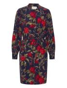 Rel Rose Print Dress Polvipituinen Mekko Navy GANT