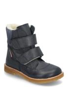 Boots - Flat - With Velcro Talvikengät Tarroilla Navy ANGULUS