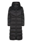 Laura Puffer Jacket Topattu Pitkä Takki Black Jofama