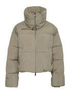 Pinaragz Short Puffer Vuorillinen Takki Topattu Takki Khaki Green Gest...