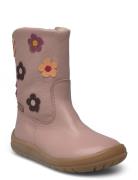 Boots - Flat - With Zipper Talvisaappaat Pink ANGULUS