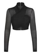 Aliyah Top Tops Blouses Long-sleeved Black Bardot