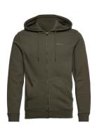 Bhdownton Zipthrough Tops Sweat-shirts & Hoodies Hoodies Khaki Green B...