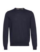 Botto-L Tops Knitwear Round Necks Navy BOSS