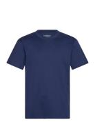 Crew Neck Pima Tops T-shirts Short-sleeved Navy Bread & Boxers