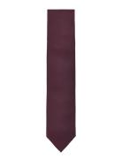 Polyester Tie 7 Cm Solmio Kravatti Burgundy Lindbergh Black