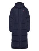 Tjw Alaska Long Puffer Ext Topattu Pitkä Takki Navy Tommy Jeans