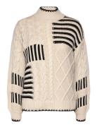 Objruby Re L/S Knit Pullover Cc1 Aw Tops Knitwear Jumpers Cream Object