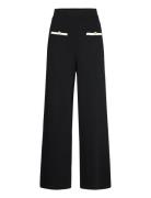 Straight-Fit Trousers With Contrast Piping Bottoms Trousers Straight L...