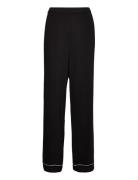 Pyjama Trousers Viscose Piping Pyjamahousut Olohousut Black Lindex