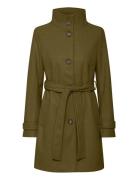 Bycilia Coat 4 - Outerwear Coats Winter Coats Khaki Green B.young
