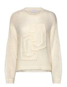 Knit With Large Emblem Tops Knitwear Jumpers Cream Coster Copenhagen
