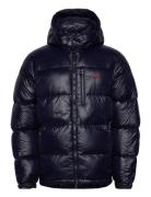 The Gorham Glossed Down Jacket Vuorillinen Takki Topattu Takki Navy Po...