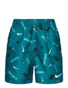 Nike B 4 Volley Short Print Uimashortsit Blue NIKE SWIM