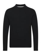 Akrico Lambswool Knit Tops Knitwear Round Necks Black Anerkjendt