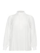 Kcdorina Blouse Tops Blouses Long-sleeved White Kaffe Curve