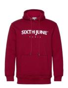 Essentiel Ls Hoodie Tops Sweat-shirts & Hoodies Hoodies Red SIXTH JUNE