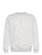 Monologo Crew Neck Tops Sweat-shirts & Hoodies Sweat-shirts Grey Calvi...