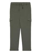 Cotton Jogger Cargo Trousers Bottoms Sweatpants Green Mango