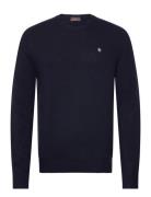 Hertford Ck Tops Knitwear Round Necks Navy Morris